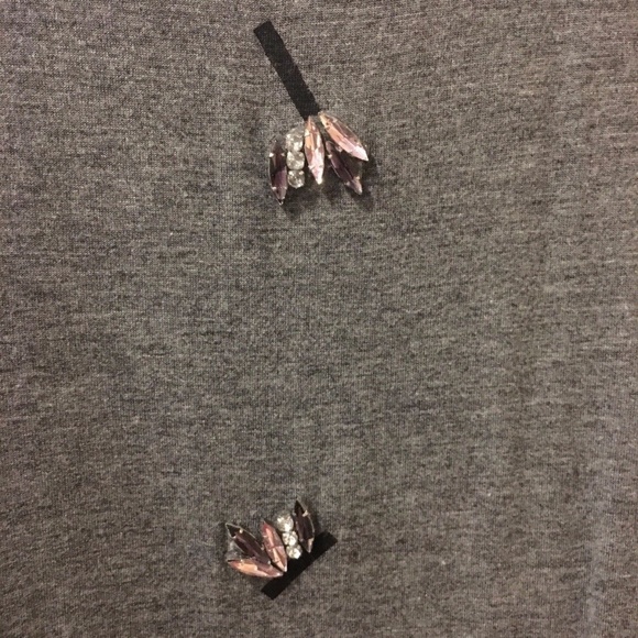 Zara Womens Embellished Long Sleeve Tshirt Size M - Picture 3 of 5